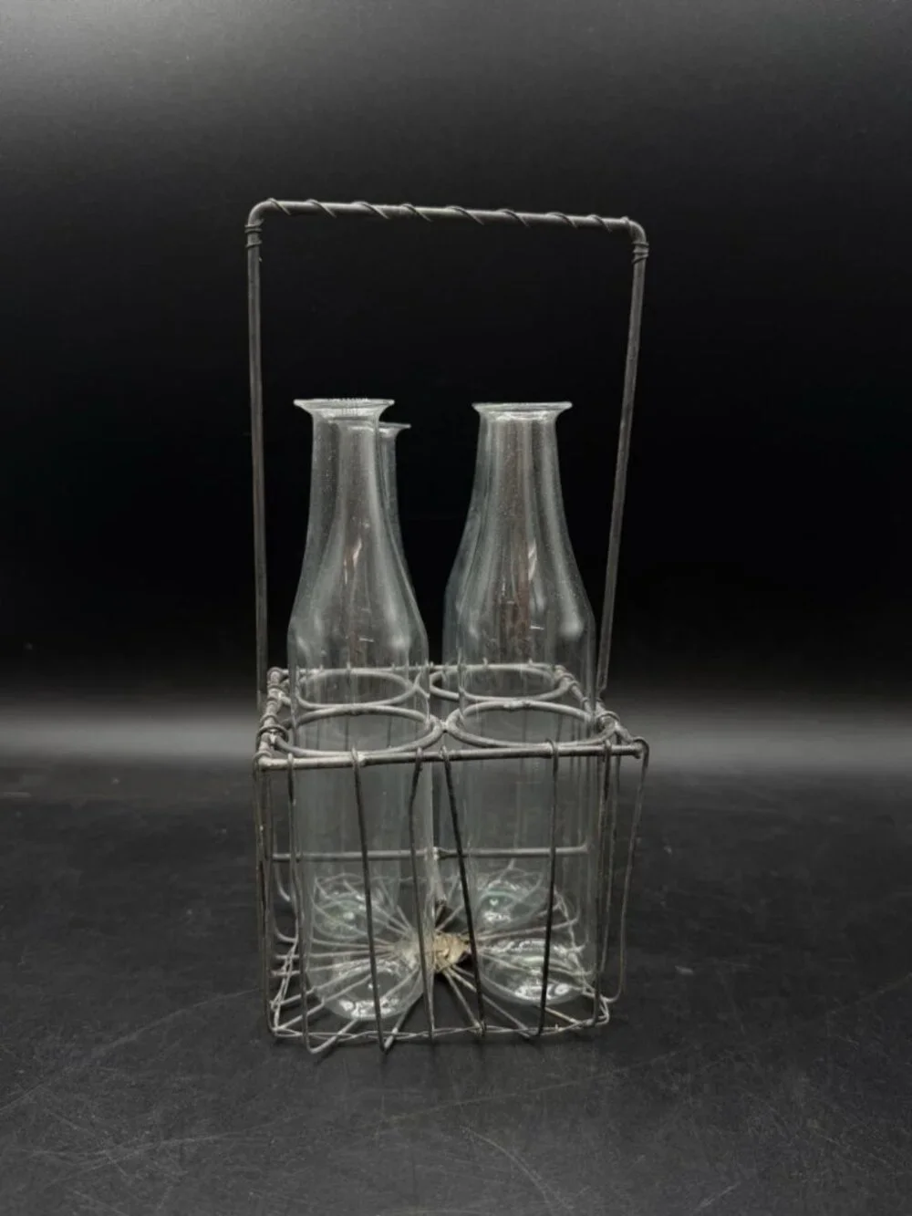 Milk Crate 4 Roost Milk Bottle Pitcher Vase Industrial Metal Rack